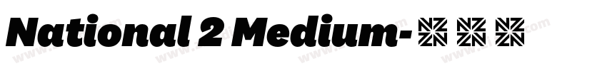 National 2 Medium字体转换